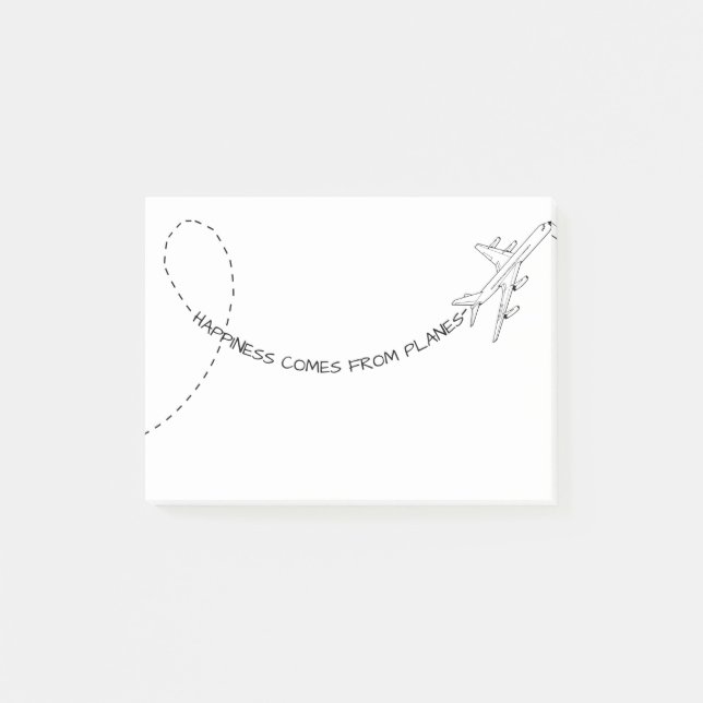 Bloco De Notas A Felicidade Vem Dos Aviões (2) (Frente)