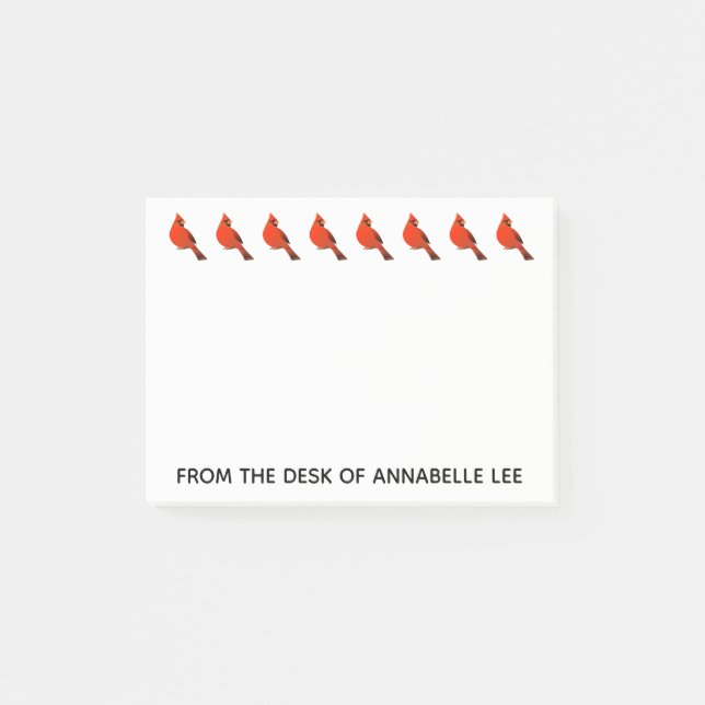 Bloco De Notas A fileira dos cardeais personaliza (Frente)