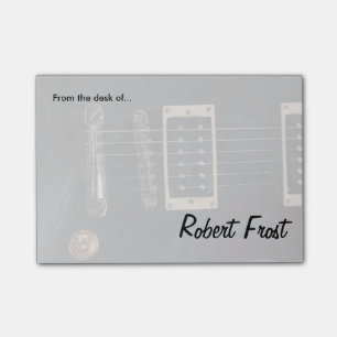 Bloco De Notas A guitarra elétrica preta elegante amarra o close