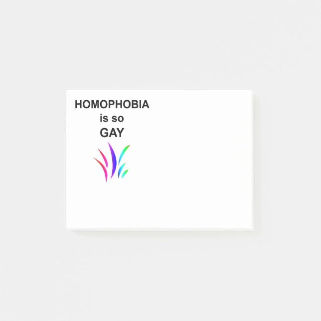 Bloco De Notas A Homofobia É Tão Gay (Frente)