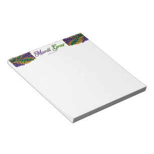 Bloco De Notas A icônica imagem temática de Mardi Gras da Slipper