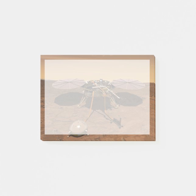 Bloco De Notas A Insight Lander Operando Na Superfície De Marte. (Frente)