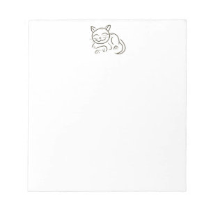 Bloco De Notas A lápis desenho do gatinho