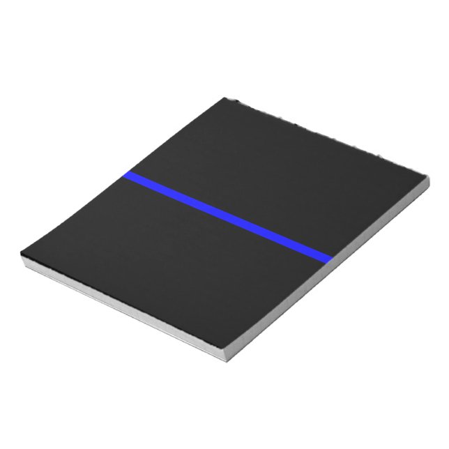 Bloco De Notas A linha azul fina simbólica de preto horizontal (Invertido)