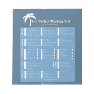 Bloco De Notas A Lista de Preparativos Perfeita