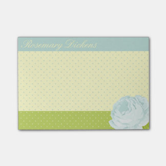 Bloco De Notas A luz - verde amarelo azul Polkadots e aumentou