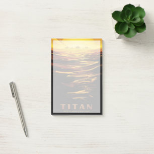 Bloco De Notas A maior lua de Poster-Saturno do espaço retrô, Tit