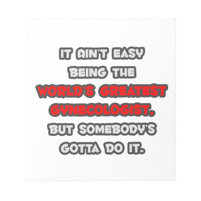 Bloco De Notas A maior Piada ginecologista do mundo (Frente)