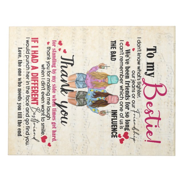 Bloco De Notas À Minha Bestie. Somos Amigos há tanto tempo (Frente)