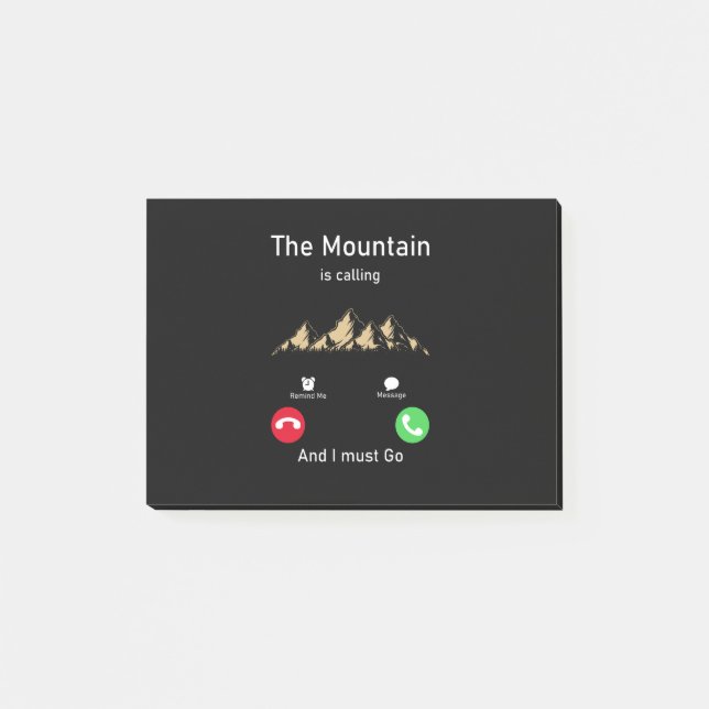 Bloco De Notas a montanha está chamando e eu tenho que ir (Frente)