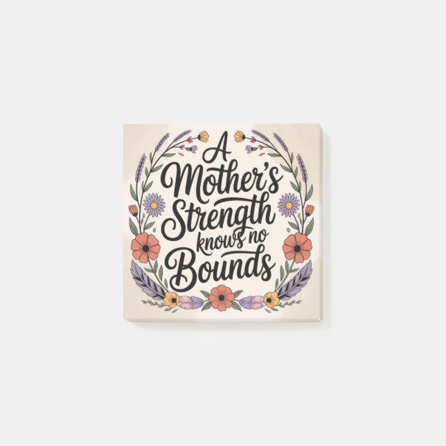 Bloco De Notas A Mother's Strength Knows No Bounds (Frente)