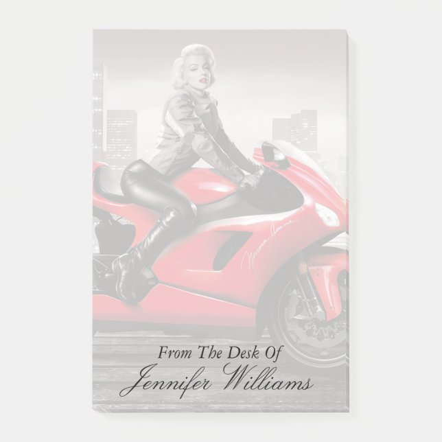 Bloco De Notas A motocicleta de Marilyn (Frente)