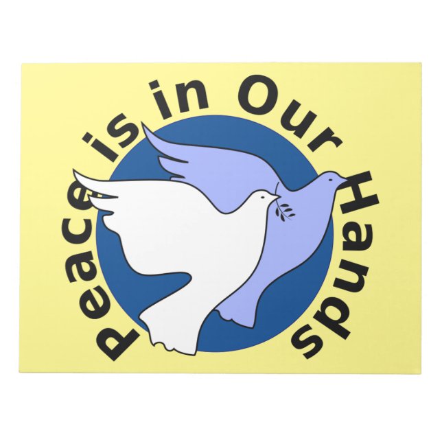 BLOCO DE NOTAS A PAZ ESTÁ NAS NOSSAS MÃOS (Frente)