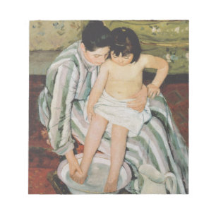Bloco De Notas A Pintura do Banho de Mary Cassatt Child