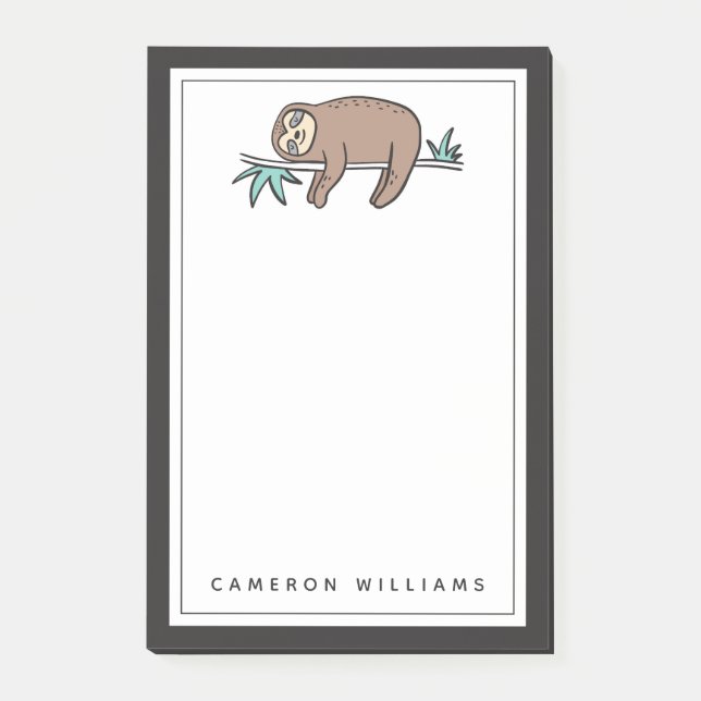 Bloco De Notas A preguiça diz relaxa (Frente)