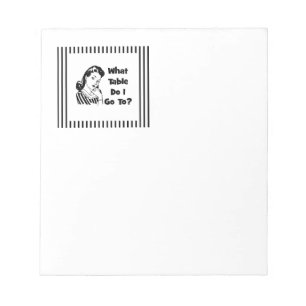 Bloco De Notas A Que Mesa Irei?