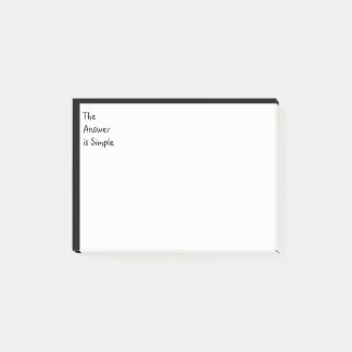 Bloco De Notas A resposta é: Simples Inspiração Notas de Posto
