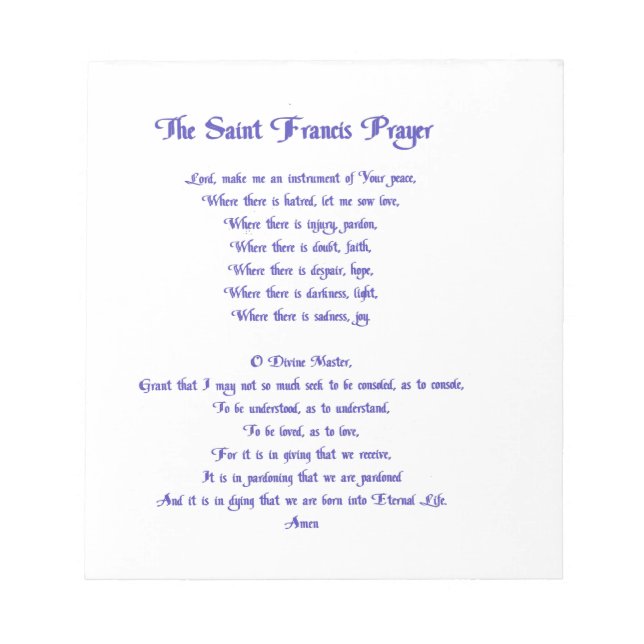 Bloco De Notas A Rua Francis Prayer (Frente)