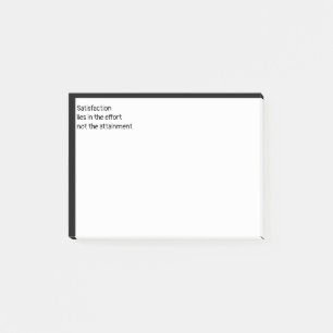 Bloco De Notas A satisfação reside no esforço e não no acolhiment