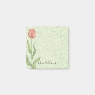 Bloco De Notas A tulipa cor-de-rosa adiciona 3x3 conhecido