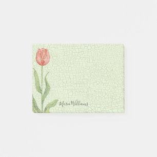 Bloco De Notas A tulipa cor-de-rosa adiciona 4x3 conhecido