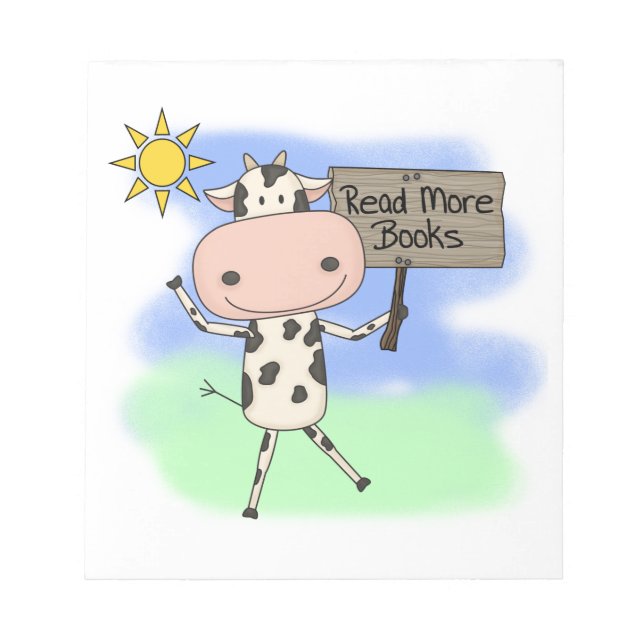 Bloco De Notas A vaca leu mais livros (Frente)