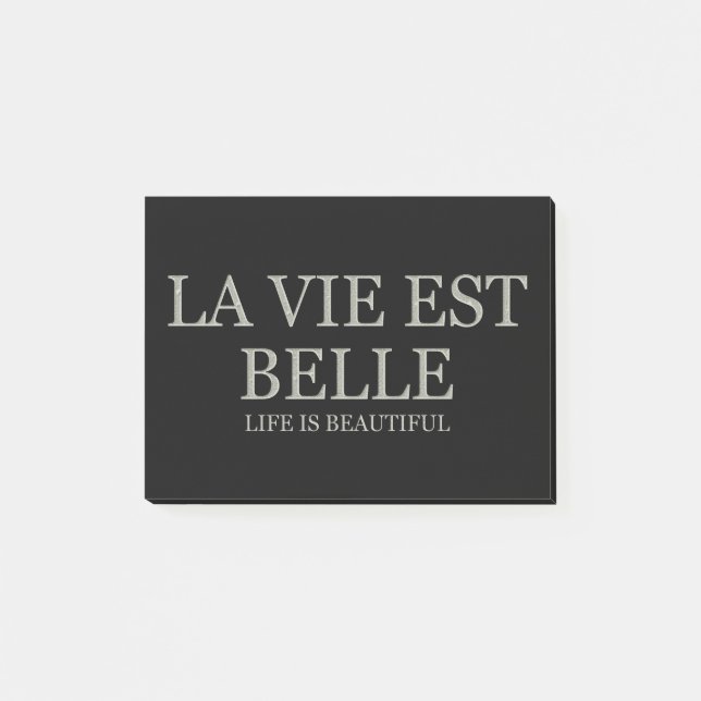 Bloco De Notas A vida é bonita - luz (Frente)