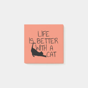 Bloco De Notas A Vida É Melhor Com Um Gato
