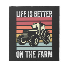 Bloco De Notas A Vida É Melhor Na Fazenda - Amantes Da Agricultur