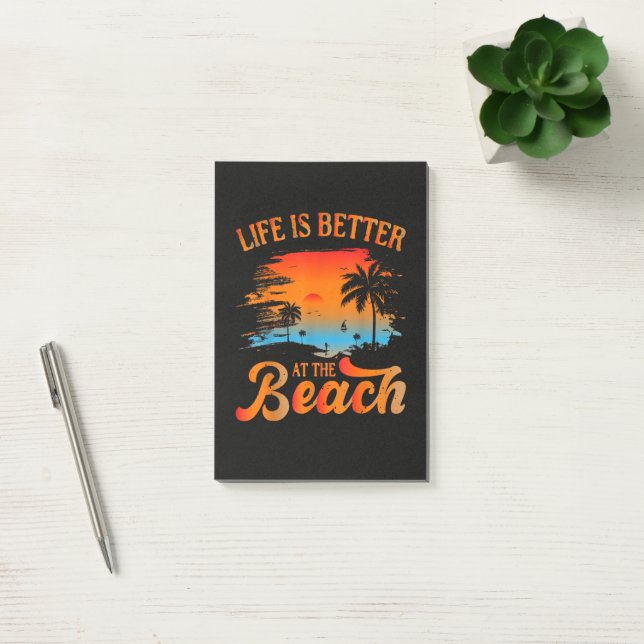 Bloco De Notas A vida é melhor na praia (Escritótio)