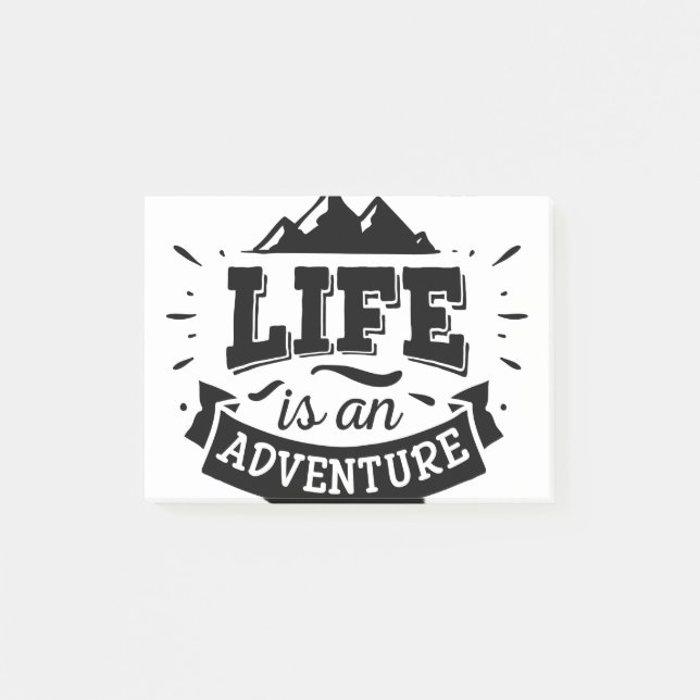 Bloco De Notas A vida é uma aventura (Frente)