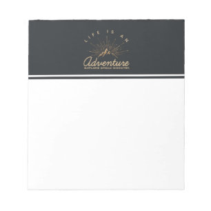 Bloco De Notas A vida é uma descoberta de sonho do Adventure Expl