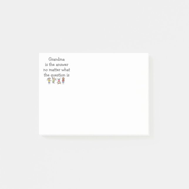 Bloco De Notas A vovó é a citação das crianças divertidas (Frente)