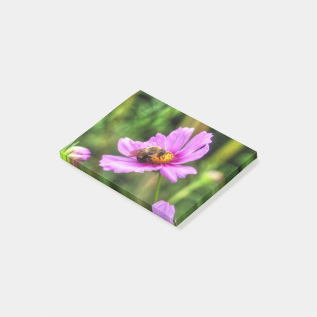Bloco De Notas Abeja en Cosmos Rosa (Inclinado)