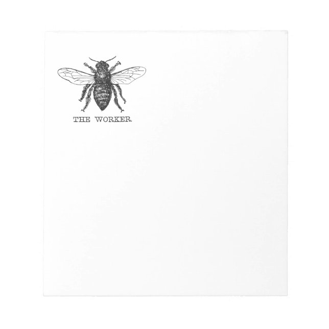 Bloco De Notas Abeja Trabalhadora Mel Abelha Preta (Frente)