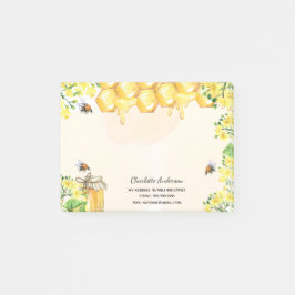 Bloco De Notas Abelhas-de-banho mel floral amarelo