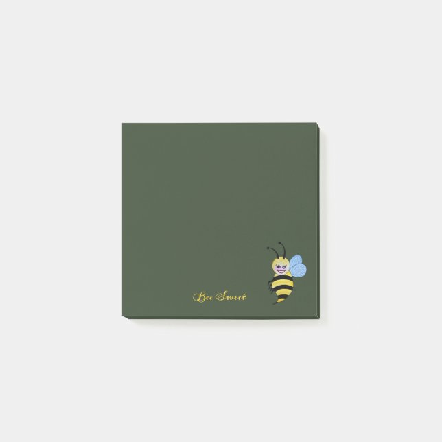 Bloco De Notas Abelhas De Cana-De-Água Com Sorriso Feliz (Frente)