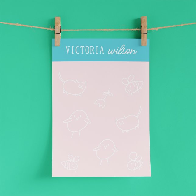 Bloco De Notas Abelhas e Pintinho e Gatinhos Notas pós-it® (Criador carregado)