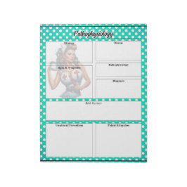 Bloco De Notas Abençoada Enfermeira Pinup_ Temp Patofisiologia