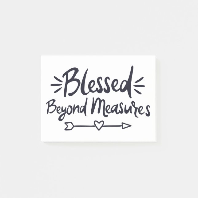 Bloco De Notas Abençoado Além Das Medidas, Gospel Diz Mero Cristo (Frente)