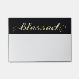 Bloco De Notas Abençoado, Inspiracional Gold Foil Grateful