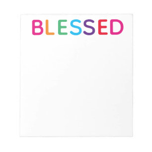 Bloco De Notas Abençoado Multicolorido Brilhante 5.5 x 6