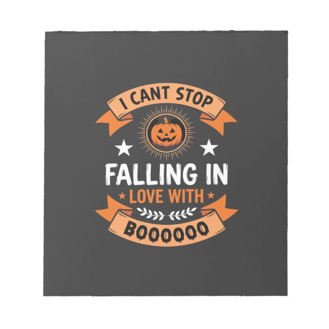 Bloco De Notas Abóbora de Halloween Apaixonada (Frente)