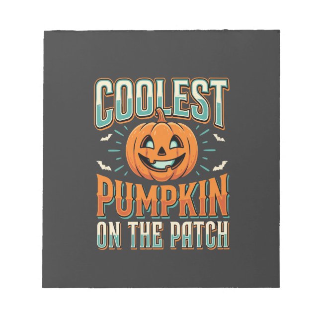 Bloco De Notas Abóbora Mais Legal Do Design De Halloween Patch_1 (Frente)