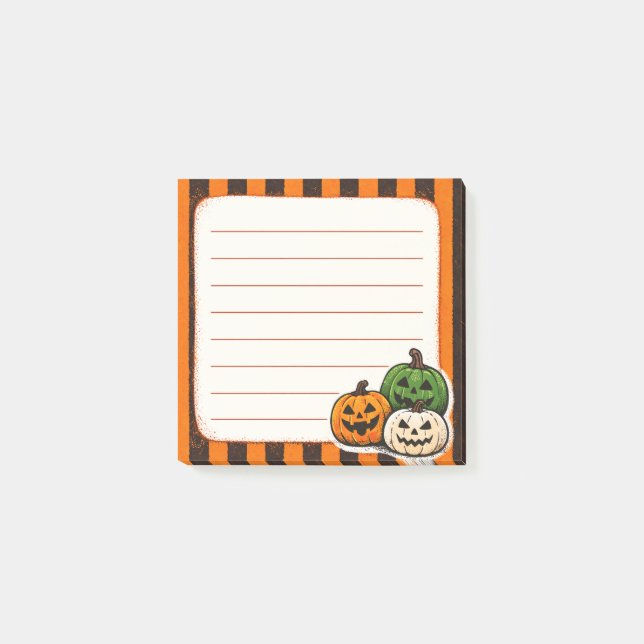 Bloco De Notas Abóboras de Halloween (Frente)