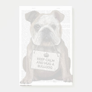 Bloco De Notas Abraçar um Bulldog