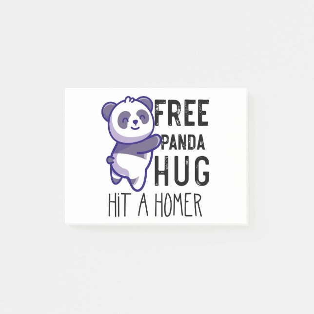 Bloco De Notas Abraços de Panda Grátis Batem Um Homer Presentes p (Frente)