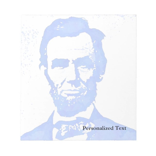 Bloco De Notas Abraham Lincoln Pop Art Retrato (Frente)