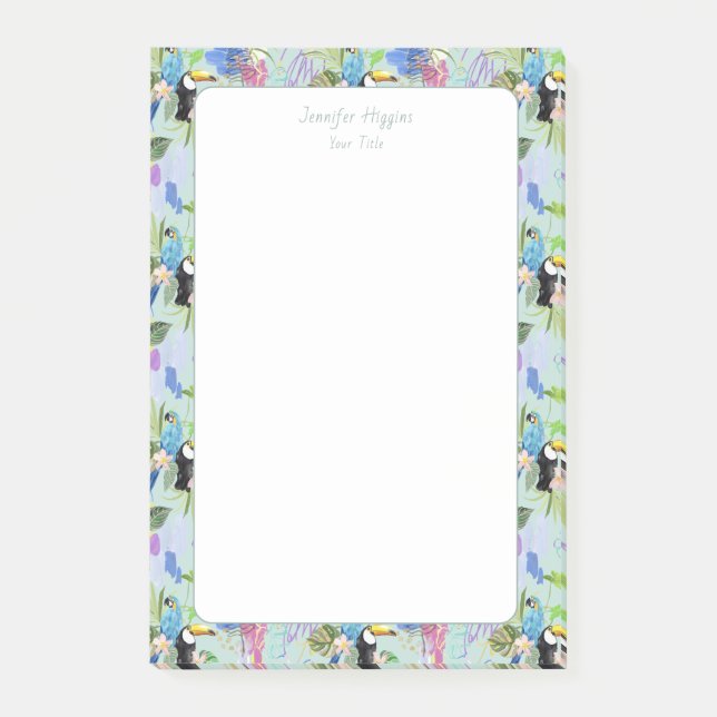 Bloco De Notas Abstrações tropicais (Frente)