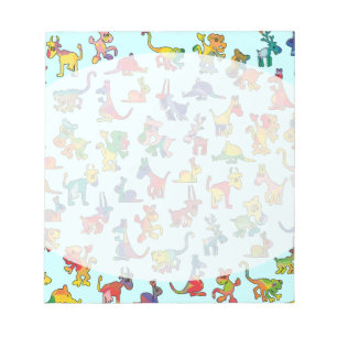 Bloco De Notas Abstract Animals Pattern Tiles